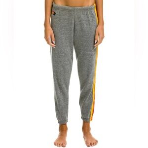 Aviator Nation 5 Stripe Sweatpants Heather Grey XS
